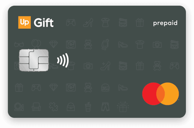 Η Up Gift προπληρωμένη Mastercard κάρτα δώρου