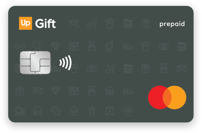 Our Up Gift prepaid Mastercard gift card